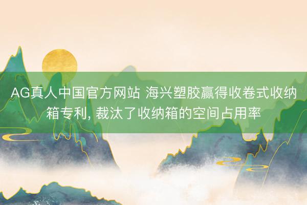 AG真人中国官方网站 海兴塑胶赢得收卷式收纳箱专利, 裁汰了收纳箱的空间占用率