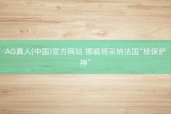 AG真人(中国)官方网站 挪威将采纳法国“核保护神”